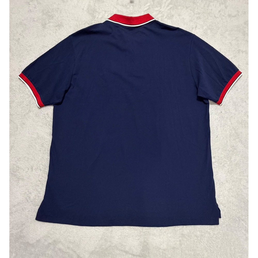 Polo Ralph Lauren Polo Shirt Mens 3XLT Navy Blue Red Trim Mesh Big & Tall Preppy - Picture 3 of 11